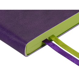 Ежедневник А5 датированный "Boston" 2027, фиолетовый с салатовым обрезом