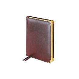 Ежедневник А5 полудатированный «Imperium», коричневый (уголки и срез золото) (Р)