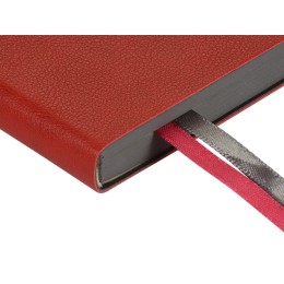 Ежедневник А5 датированный "Boston" 2027, красный с серым обрезом