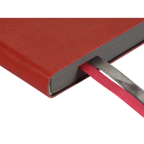 Ежедневник А5 датированный "Boston" 2027, красный с серым обрезом