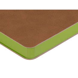 Ежедневник А5 датированный "Boston" 2027, коричневый с салатовым обрезом