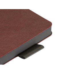 Ежедневник А5 датированный "Boston" 2026, бордовый с серым обрезом