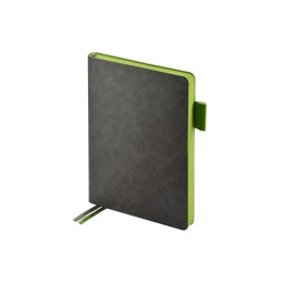 Ежедневник А5 датированный "Boston" 2027, серый с салатовым обрезом