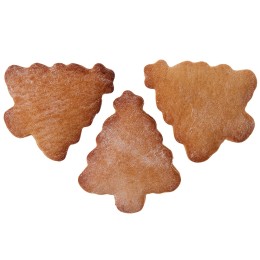 Набор новогодних имбирных печений в форме елочки