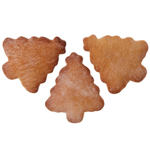 Набор новогодних имбирных печений в форме елочки