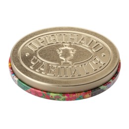 Ж/б "По-сибирски" + монпансье малиновые. Чёрный чай с травами.