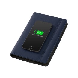 Органайзер с функцией беспроводной зарядки "Manner", 5000 mah, темно-синий