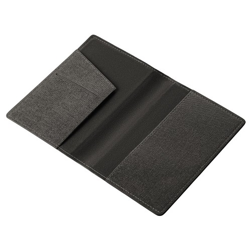 Подарочный набор "Consul": обложка для паспорта и картхолдер, серый