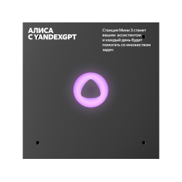 Умная колонка Яндекс Станция Мини 3 с Алисой на YaGPT черная, 12 Вт (YNDX-00027BLK)