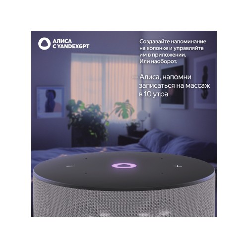 Умная колонка Яндекс Станция Мини 3 с Алисой на YaGPT серая, 12 Вт (YNDX-00027GRY)