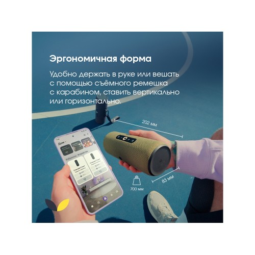 Умная портативная колонка Яндекс Станция Стрит с Алисой, зеленый (YNDX-00030GRN)