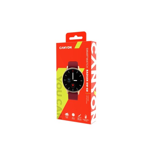 Смарт-часы Canyon SW-68 “ Badian”, IP68, темно-красный (Р)