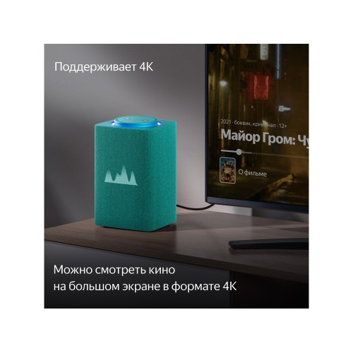 Умная колонка ЯНДЕКС Станция Макс с Алисой, с Zigbee, 65 Вт, цвет: бирюзовый (YNDX-00053TRQ)