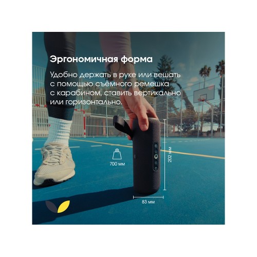 Умная портативная колонка Яндекс Станция Стрит с Алисой, черный (YNDX-00030BLK)