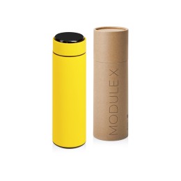 Вакуумный термос «Module X» с индикатором температуры, 500 мл, тубус, желтый 109C