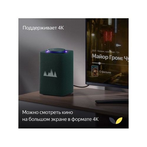 Умная колонка ЯНДЕКС Станция Макс с Алисой, с Zigbee, 65 Вт, цвет: зеленый (YNDX-00053Z)