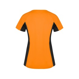 Футболка "Shanghai" женская, неоновый оранжевый/черный
