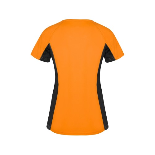 Футболка "Shanghai" женская, неоновый оранжевый/черный