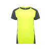 Спортивная футболка "Zolder" женская, неоновый желтый/меланжевый черный