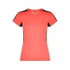 Футболка "Suzuka" женская, неоновый коралловый/черный