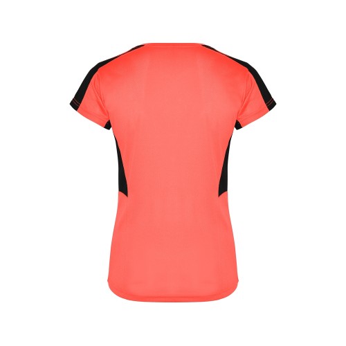 Футболка "Suzuka" женская, неоновый коралловый/черный