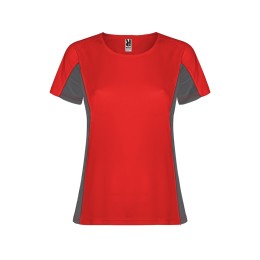 Футболка "Shanghai" женская, красный/графитовый