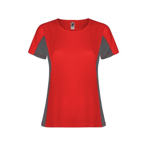 Футболка "Shanghai" женская, красный/графитовый