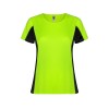 Футболка "Shanghai" женская, неоновый зеленый/черный
