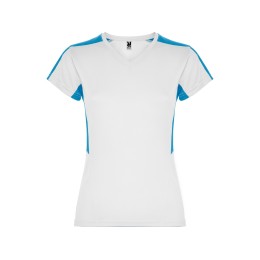 Футболка "Suzuka" женская, белый/бирюзовый