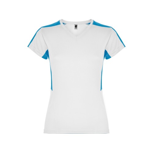 Футболка "Suzuka" женская, белый/бирюзовый