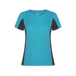 Футболка "Shanghai" женская, бирюзовый/графитовый