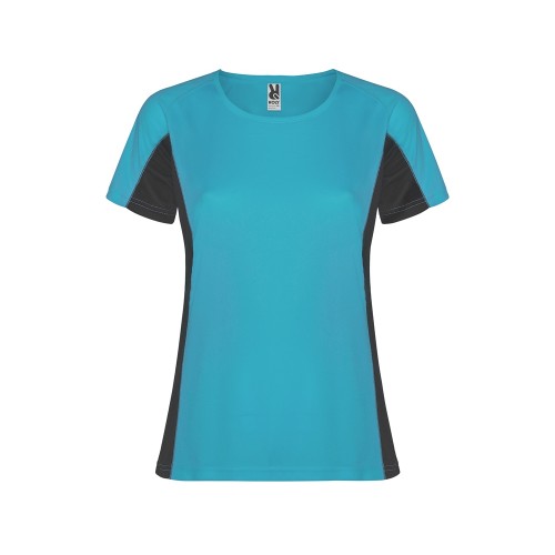 Футболка "Shanghai" женская, бирюзовый/графитовый