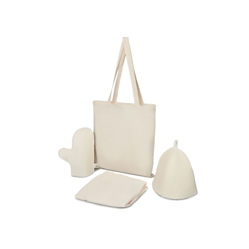 Банный набор с килтом "Healing Light", мужской, белый