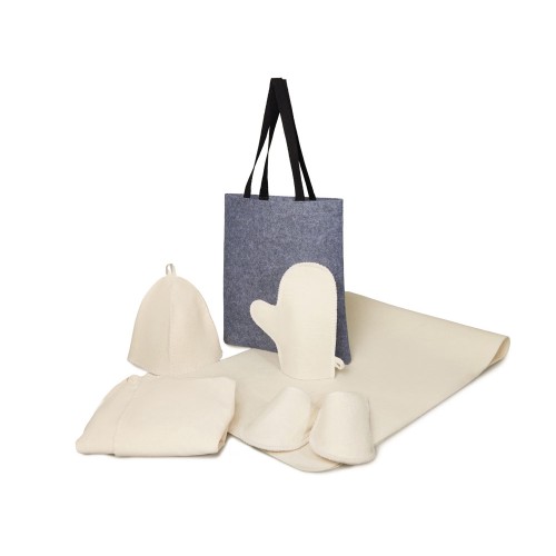 Банный набор с килтом "Healing", мужской, белый