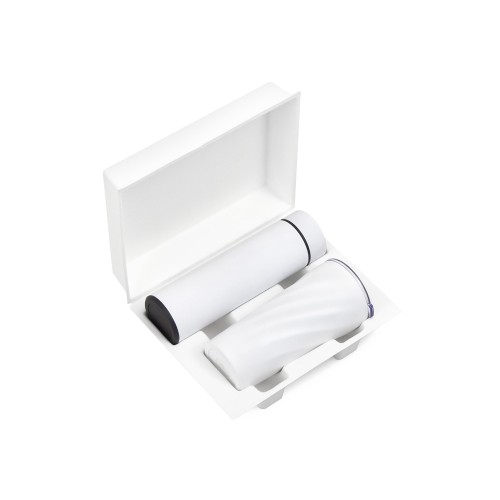 Подарочный набор "FAMILY" с термосом и термокружкой, белый