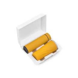 Подарочный набор "FAMILY" с термосом и термокружкой, желтый