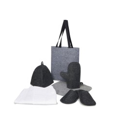 Банный набор с килтом "Healing", мужской, серый