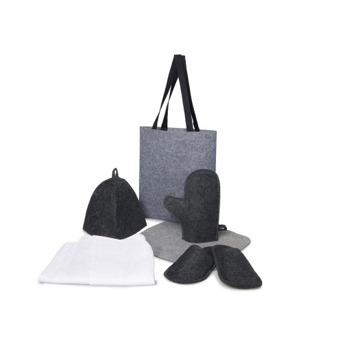 Банный набор с килтом "Healing", мужской, серый