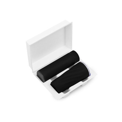 Подарочный набор "FAMILY" с термосом и термокружкой, черный