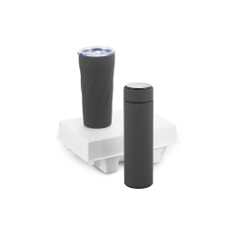 Подарочный набор "FAMILY" с термосом и термокружкой, серый