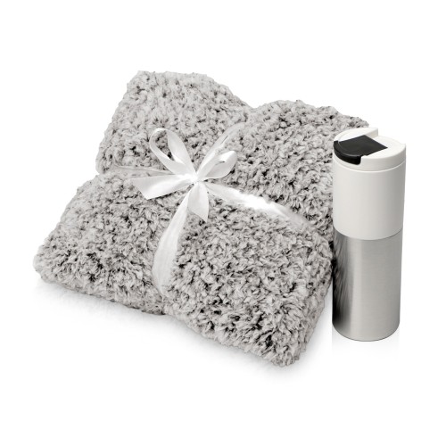 Подарочный набор с пледом и термокружкой "Хюгге"