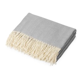 Подарочный набор с пледом, френчпрессом, чаем и вареньем, серый