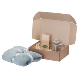 Подарочный набор Tea time с пледом, серый