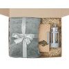 Подарочный набор Tea time с пледом, серый