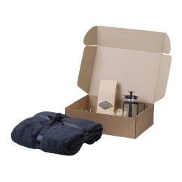 Подарочный набор Tea time с пледом, черный