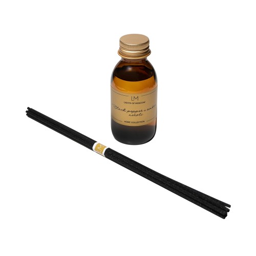 Ароматический диффузор с палочками, черный перец и амбра, нероли, 100 мл