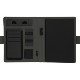 Органайзер с беспроводной зарядкой 5000 mAh "Powernote", темно-серый
