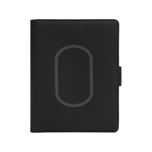 Органайзер с беспроводной зарядкой 5000 mAh "Powernote", темно-серый (P)