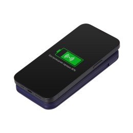 Внешний беспроводной аккумулятор с подсветкой лого «Astro», 10000 mAh, темно-синий