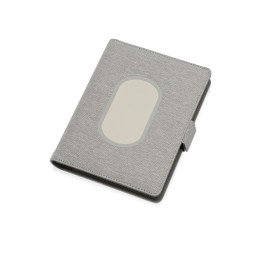 Органайзер с беспроводной зарядкой 5000 mAh "Powernote", светло-серый